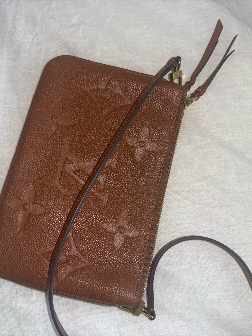 Louis Vuitton double zip pochette Brown Monogram Crossbody